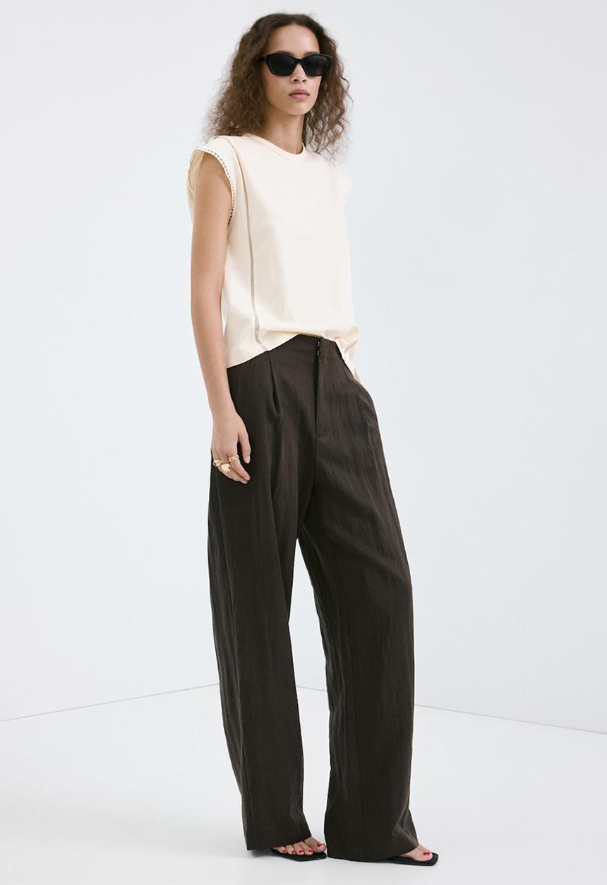 MANGO - T-shirt marea - natural white