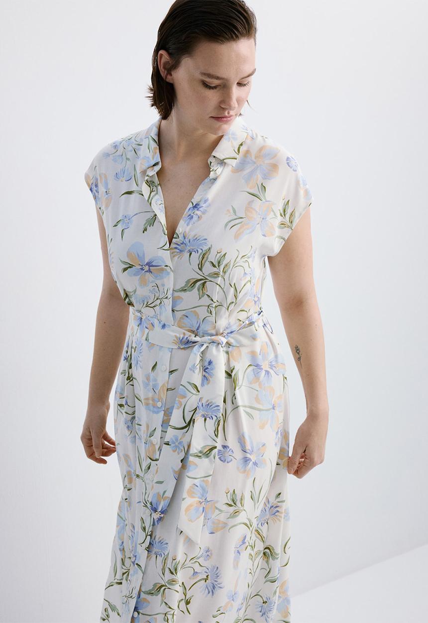 MANGO - Dress apple2 - light beige