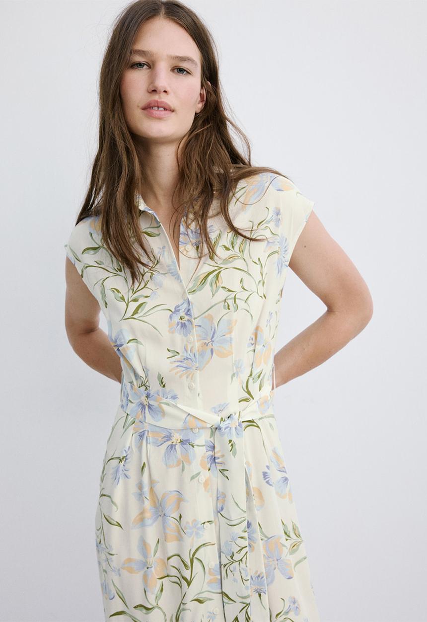 MANGO - Dress apple2 - light beige