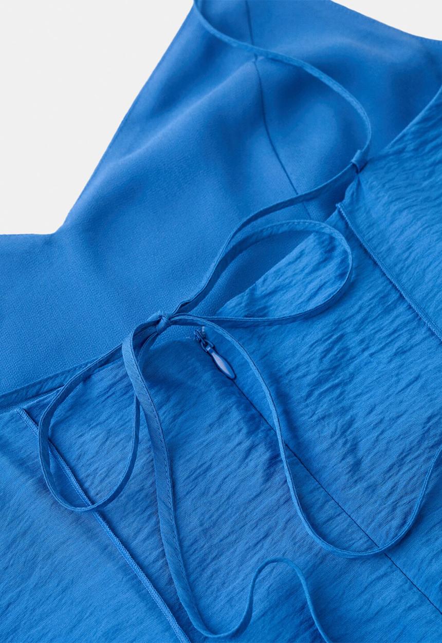 MANGO - Dress spring - medium blue