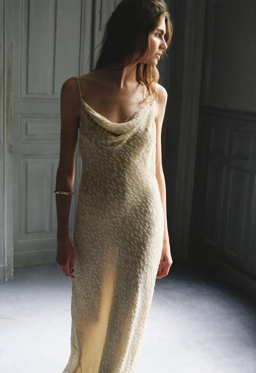 MANGO - Dress livy - light beige