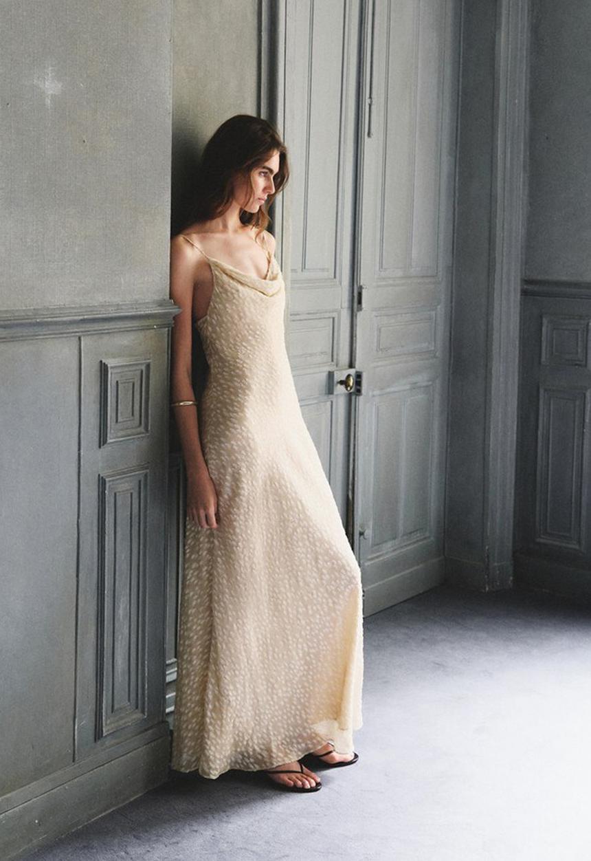 MANGO - Dress livy - light beige