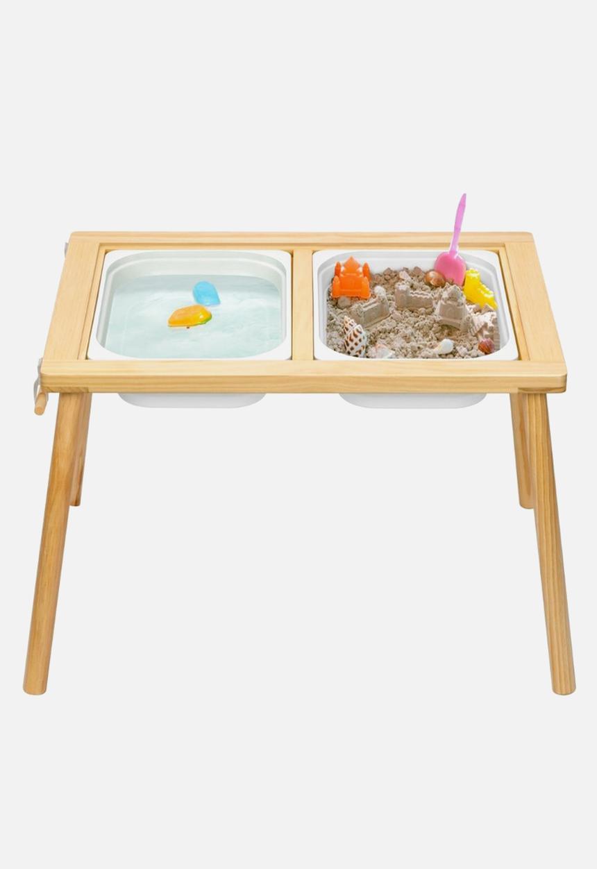Greenbean Learning - Multi-Activty Kids Table with Sensory Bins, Tabletop & Roll Holder