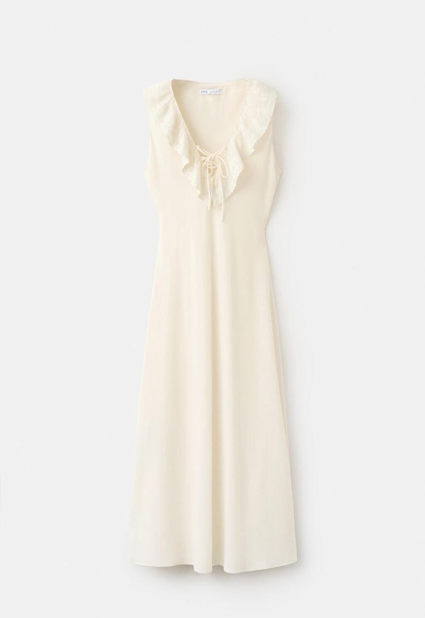 MANGO - Dress lotus - light/pastel yellow