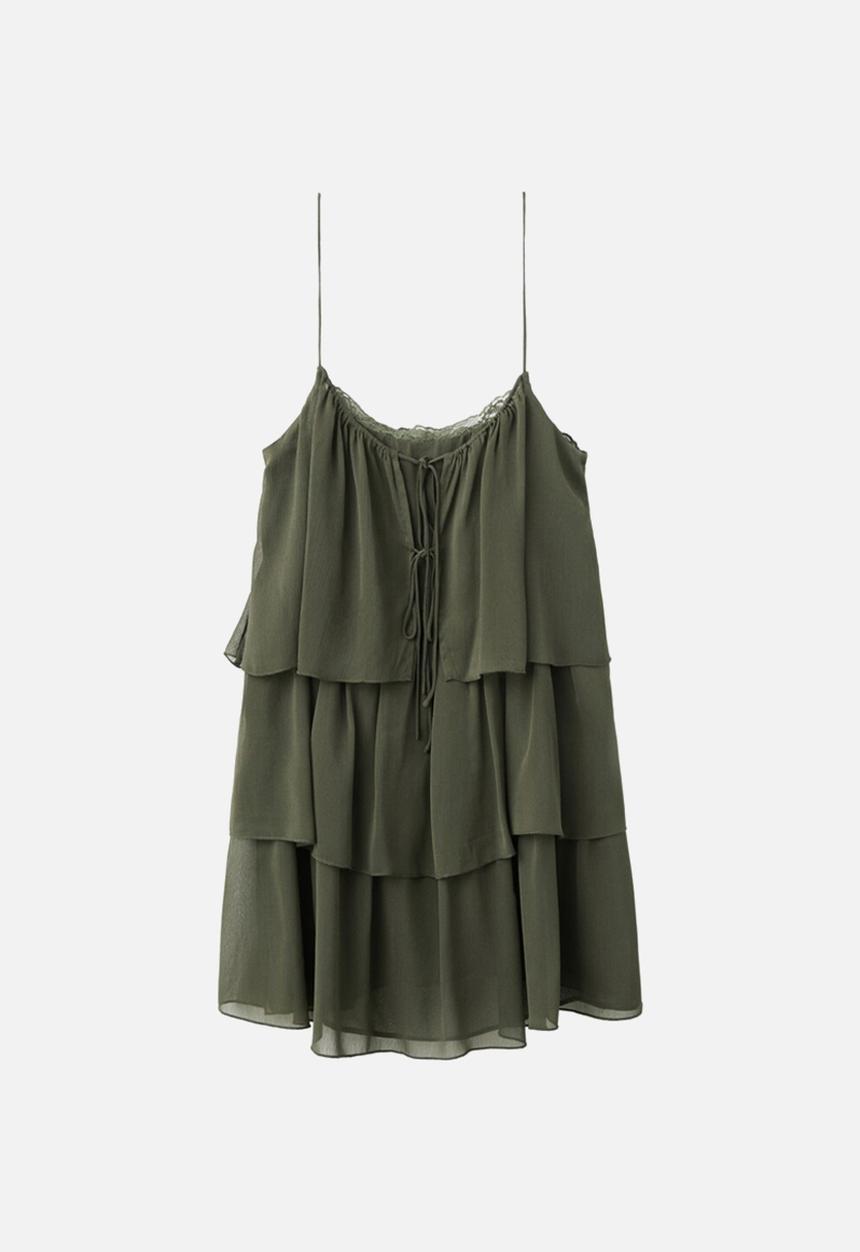 MANGO - Dress crown - green