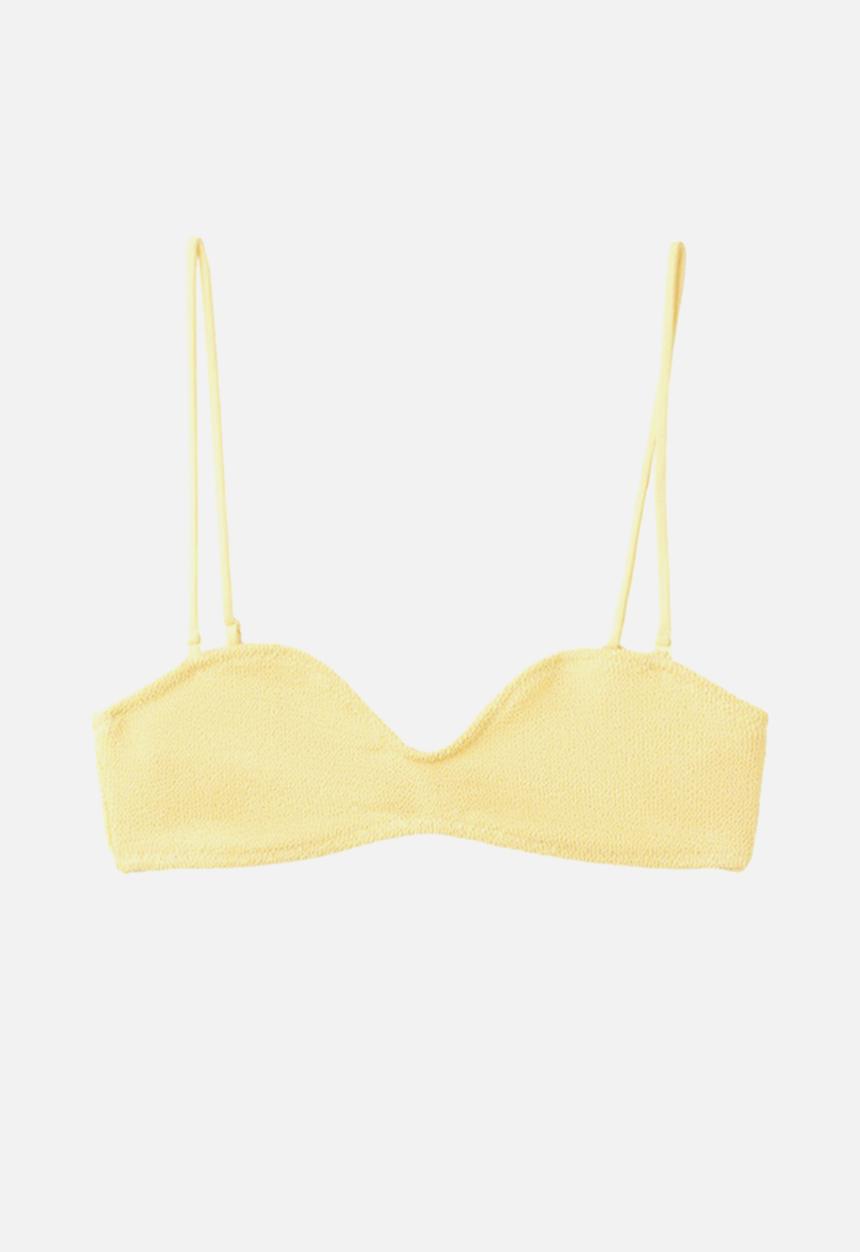 MANGO - Bikini top hera - light/pastel yellow