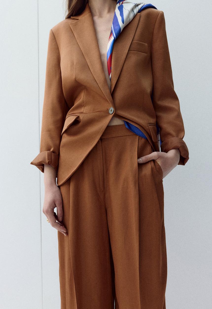 MANGO - Trousers minesota - rust/copper