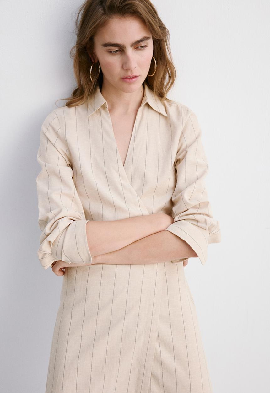MANGO - Dress zede - brown