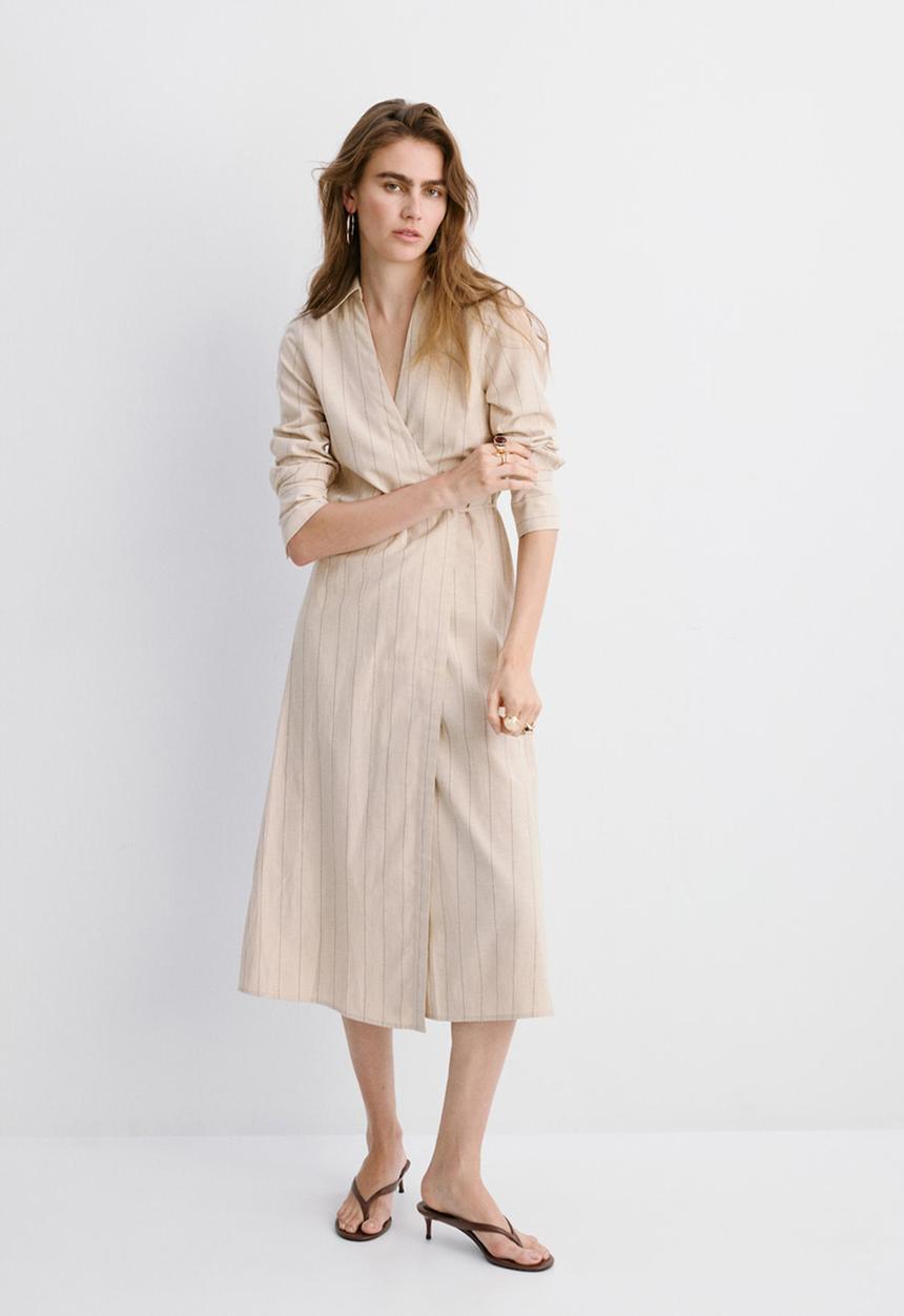MANGO - Dress zede - brown