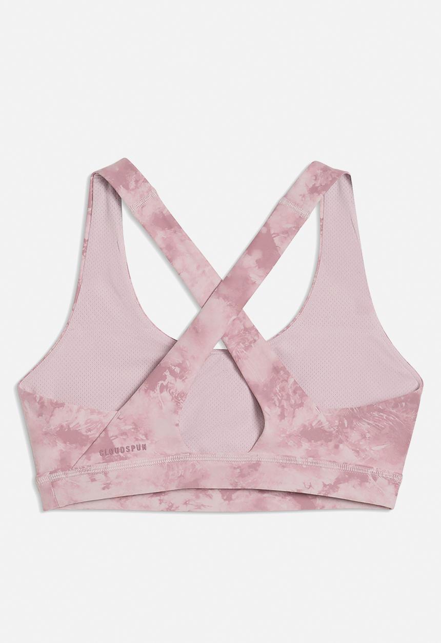 PUMA - Cloudspun Bra Aop - Mid - Misty Pink