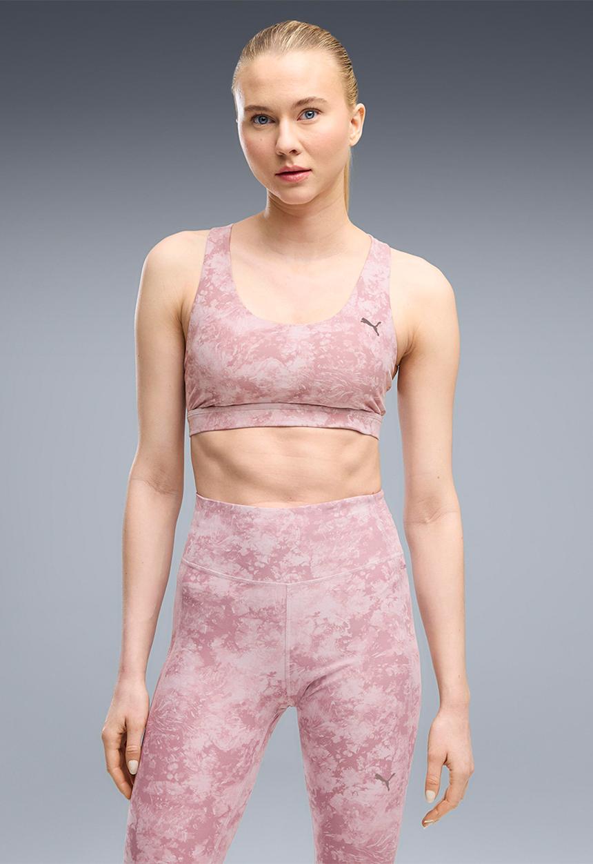 PUMA - Cloudspun Bra Aop - Mid - Misty Pink