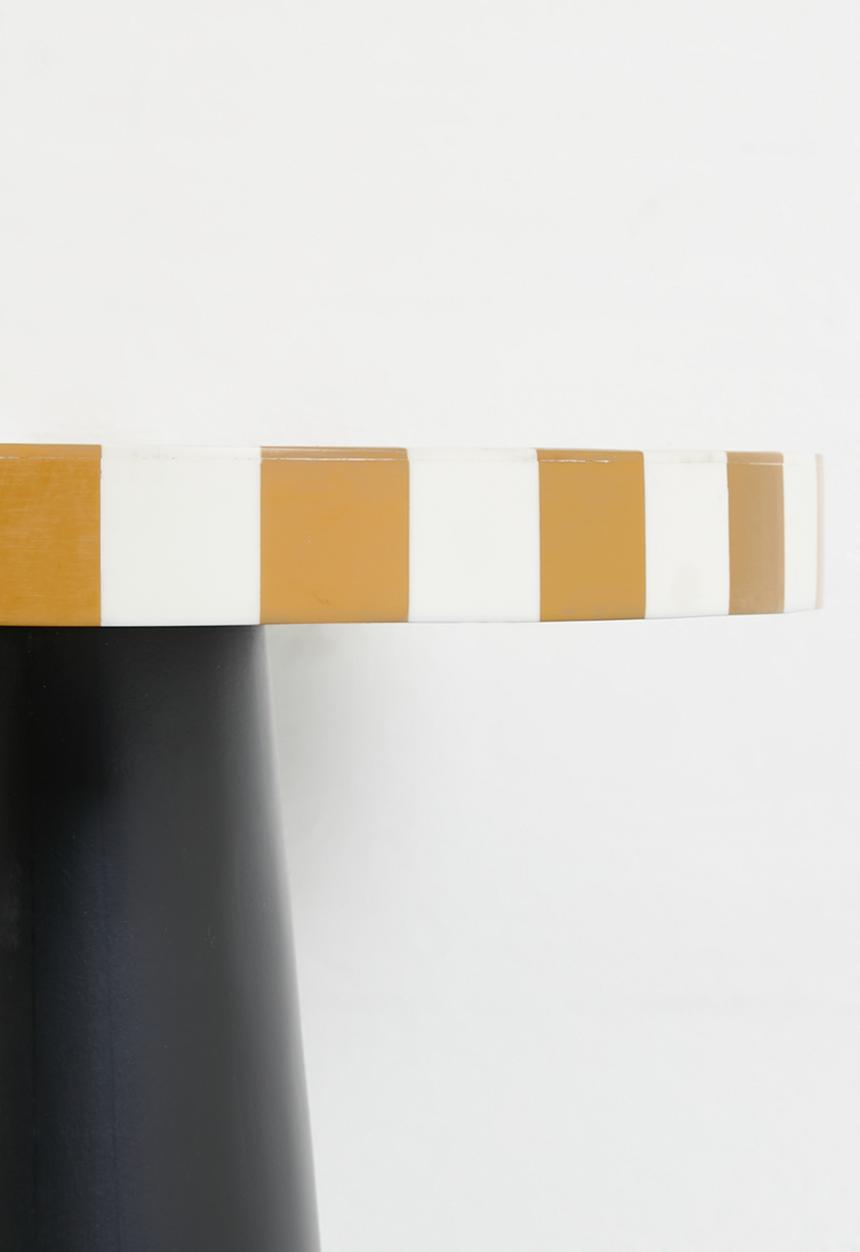 Sixth Floor - Kalidescope Inlay Side Table Natural & White