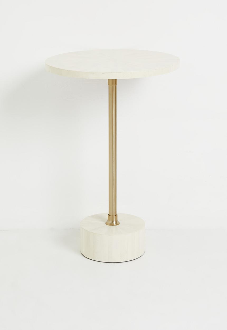 Sixth Floor - Lira Inlay Side Table Opal & Gold