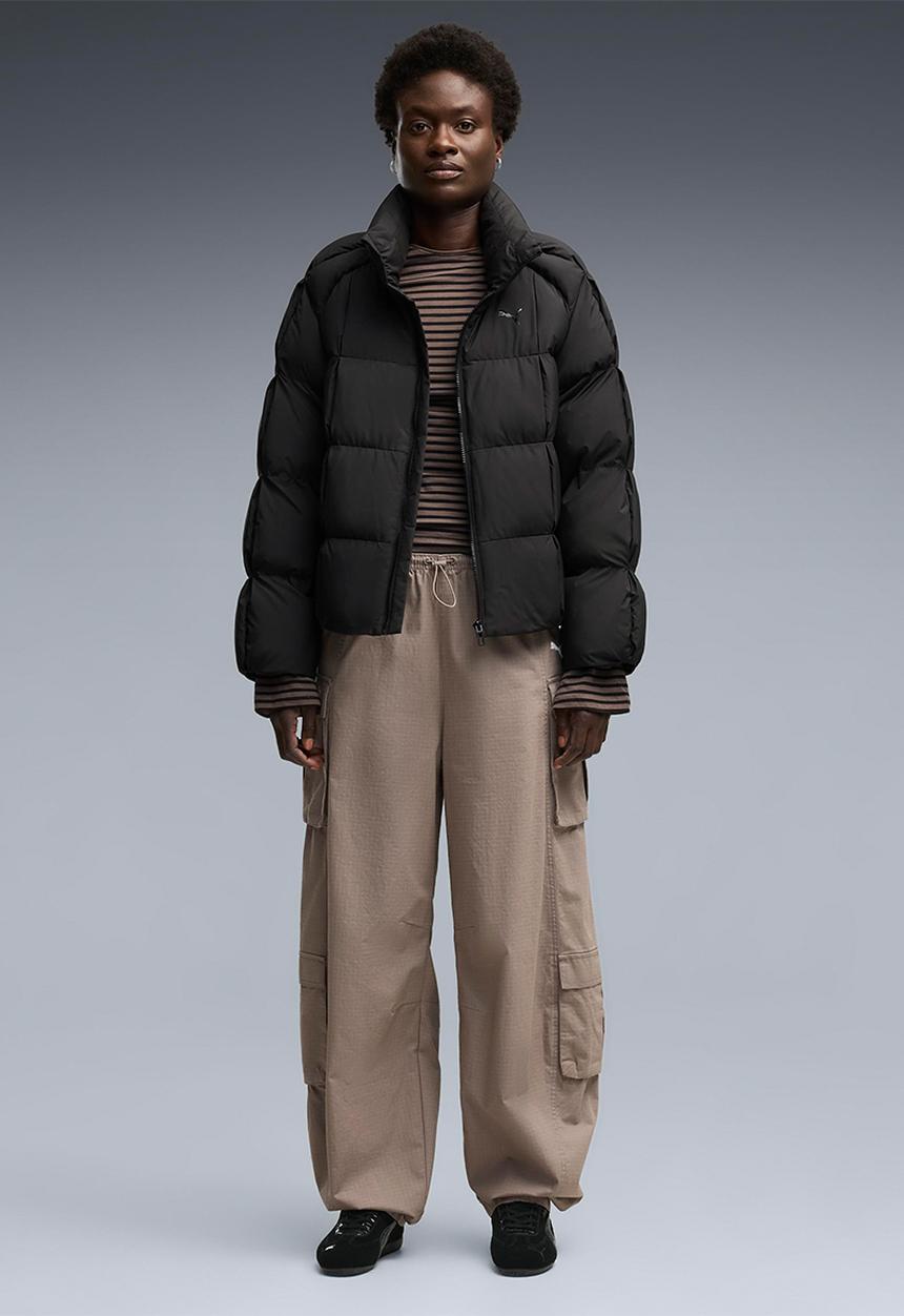 PUMA - Ess Relaxed Barrel Ripstop Cargo Slouchy Pants - Mouse Gray