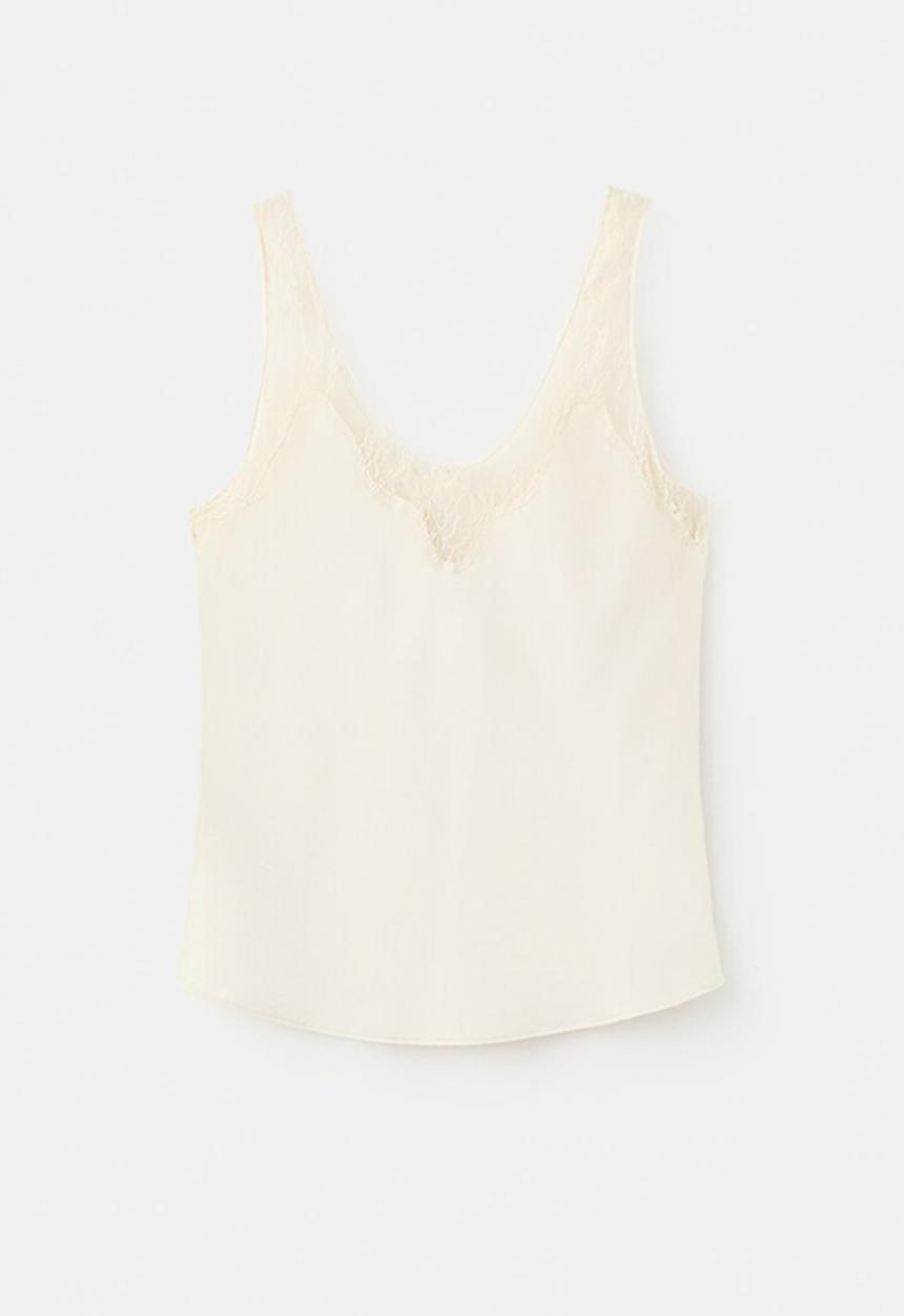 MANGO - Top reia - light beige