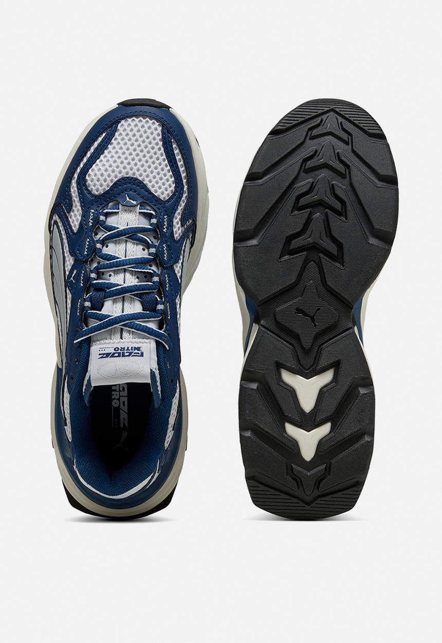 PUMA - Fade Nitro Ls Jr - Silver Mist-Persian Blue