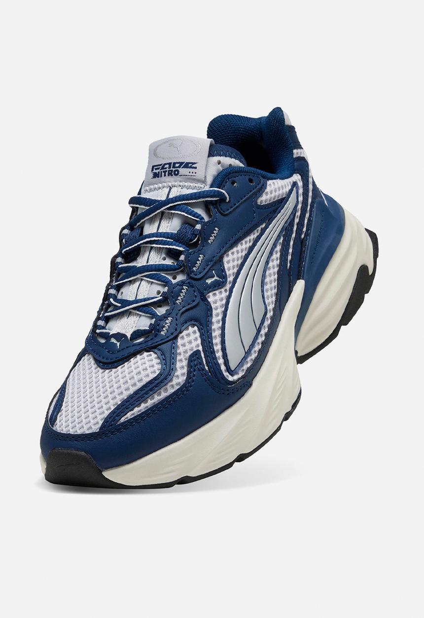 PUMA - Fade Nitro Ls Jr - Silver Mist-Persian Blue