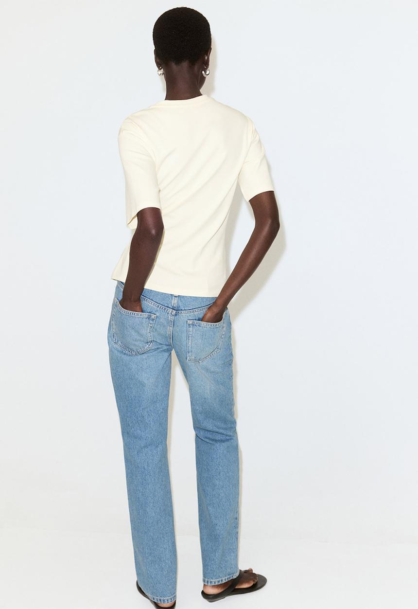 MANGO - T-shirt lazo - light/pastel yellow