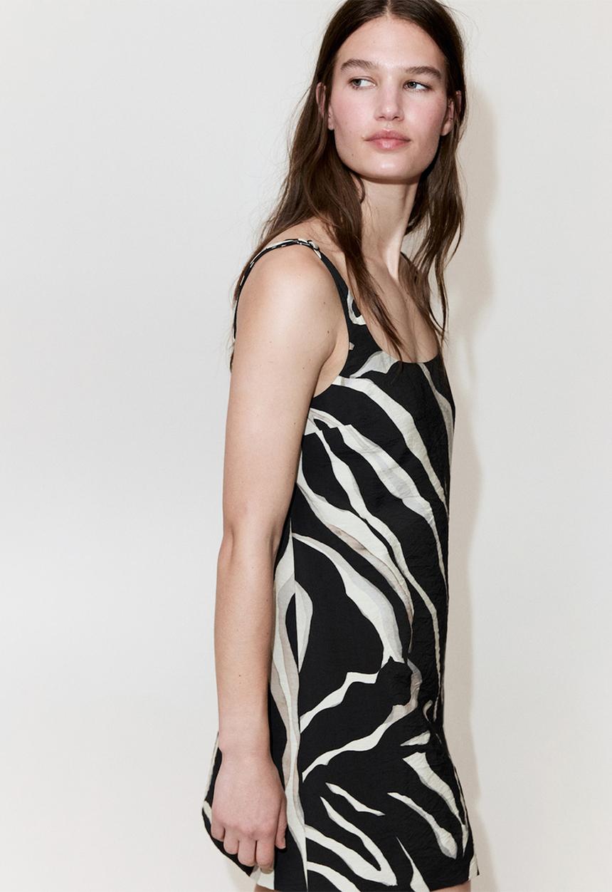 MANGO - Dress deasy - black