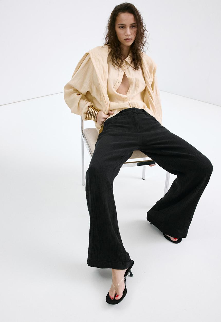MANGO - Trousers pals - black