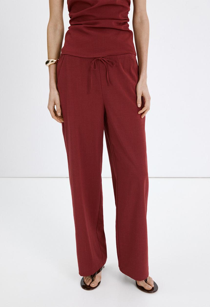 MANGO - Trousers riga - red