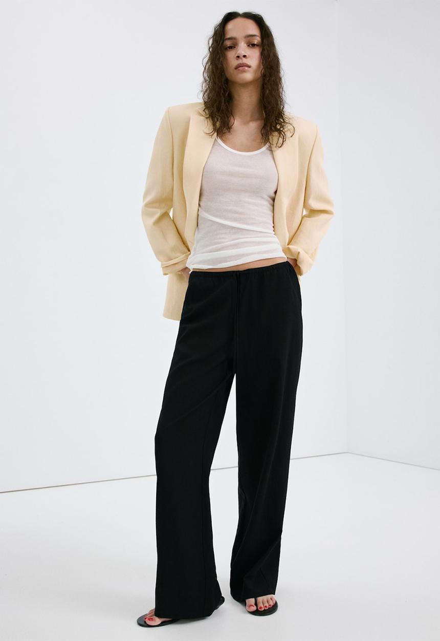 MANGO - Trousers Riga - Black
