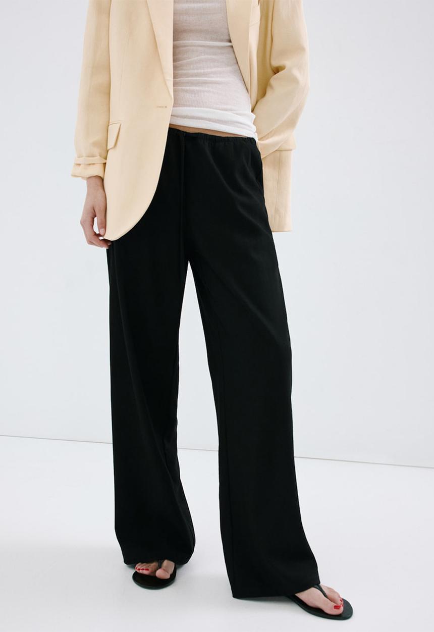 MANGO - Trousers Riga - Black