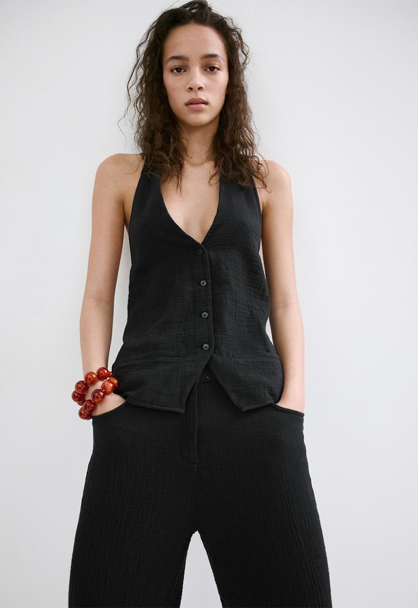 MANGO - Top pals - black