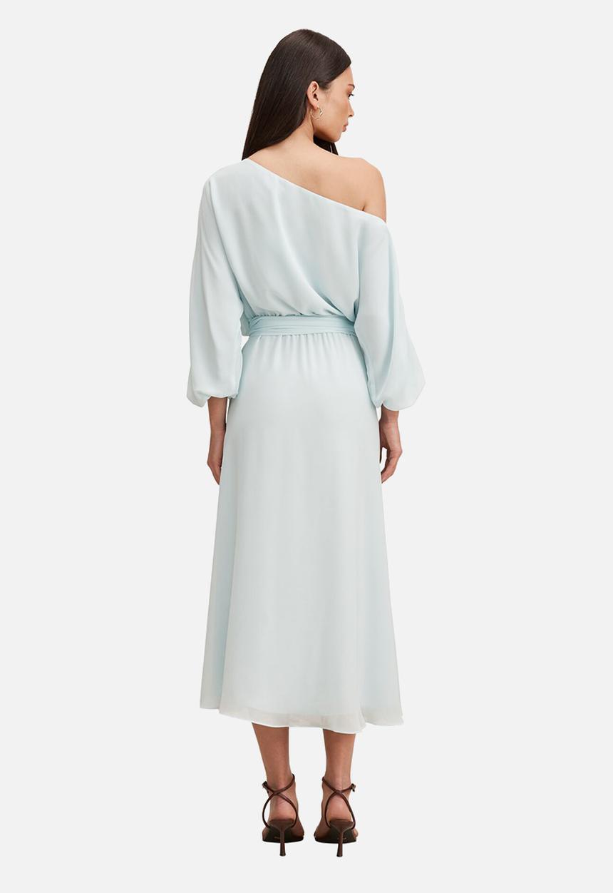 Forever New - Samantha tipped draped midi dress in cooling oasis