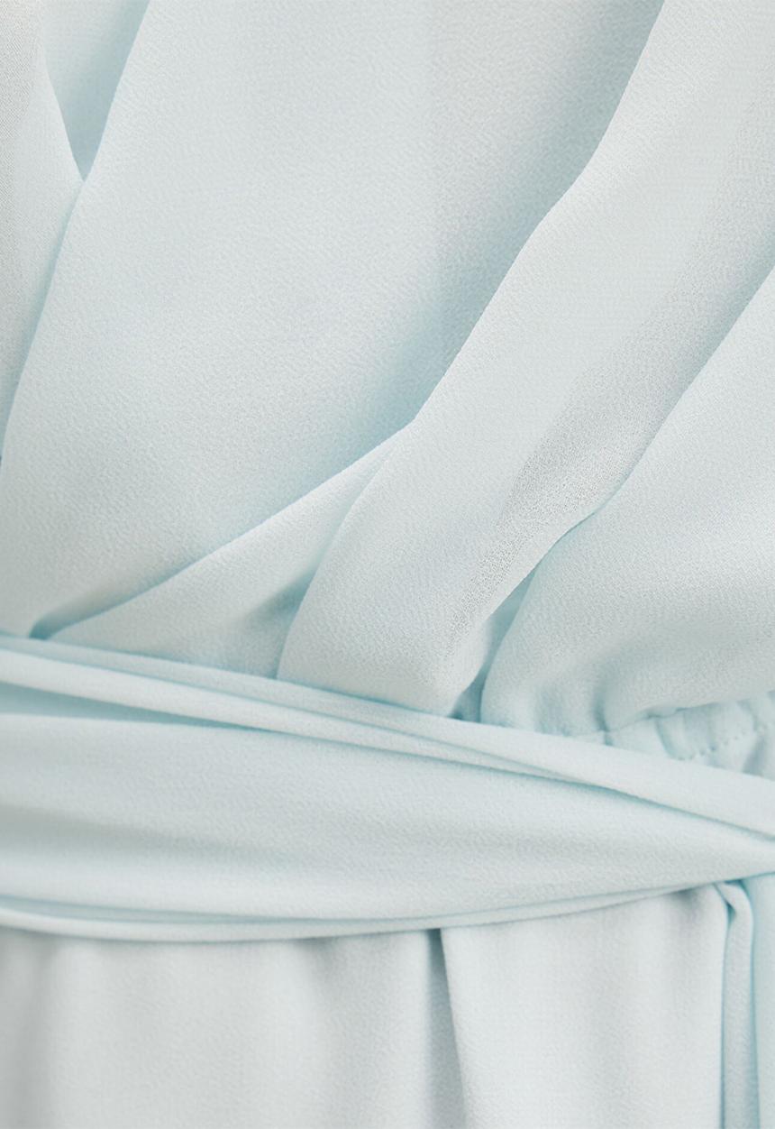 Forever New - Samantha tipped draped midi dress in cooling oasis