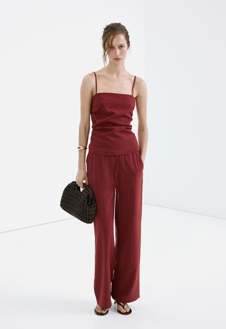 MANGO - Top riga - red