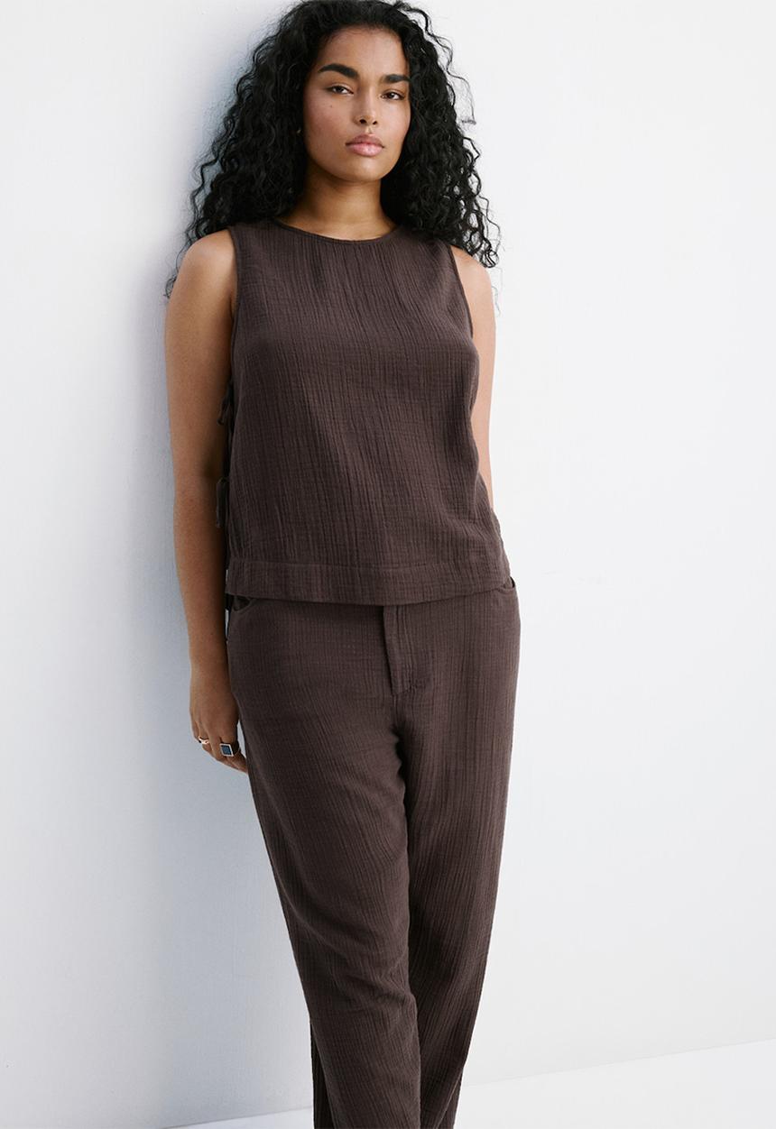 MANGO - Plus trousers calella - dark brown