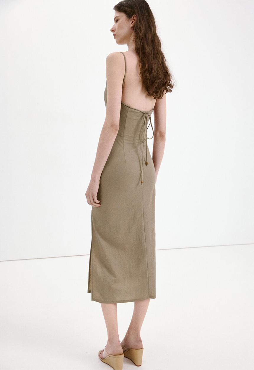 MANGO - Dress stone - light/pastel brown