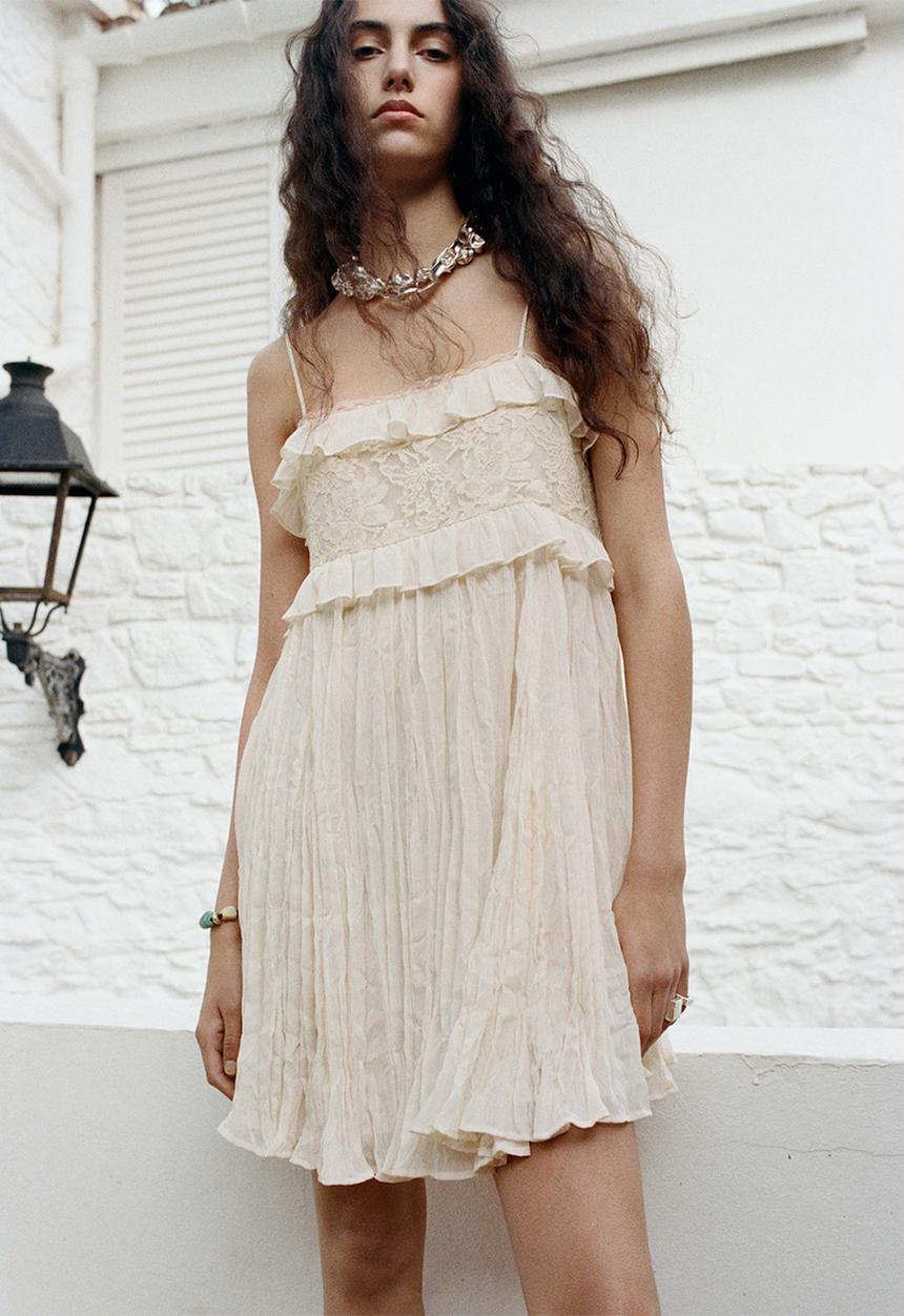 MANGO - Dress dora - light beige