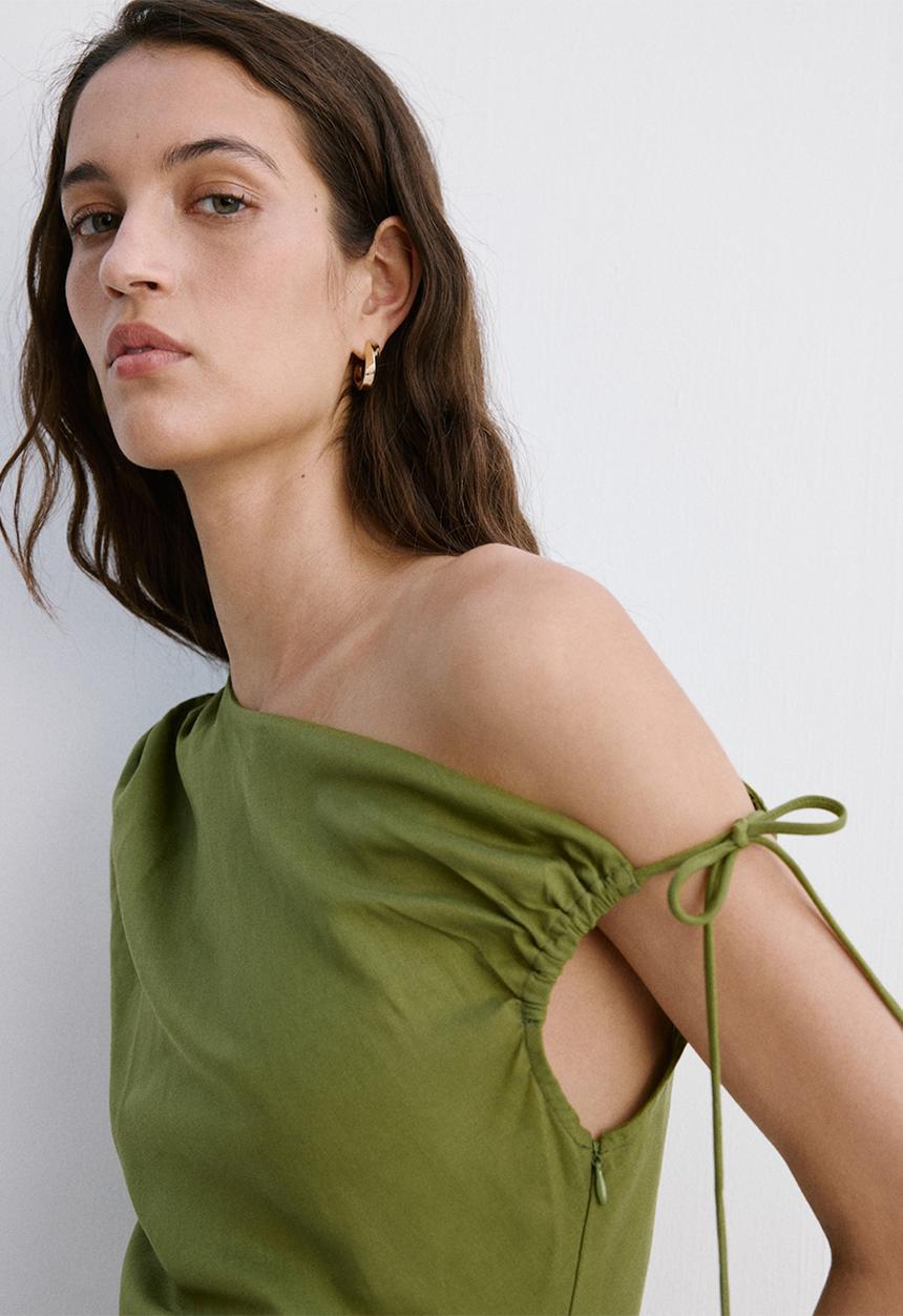 MANGO - Dress mandy - green