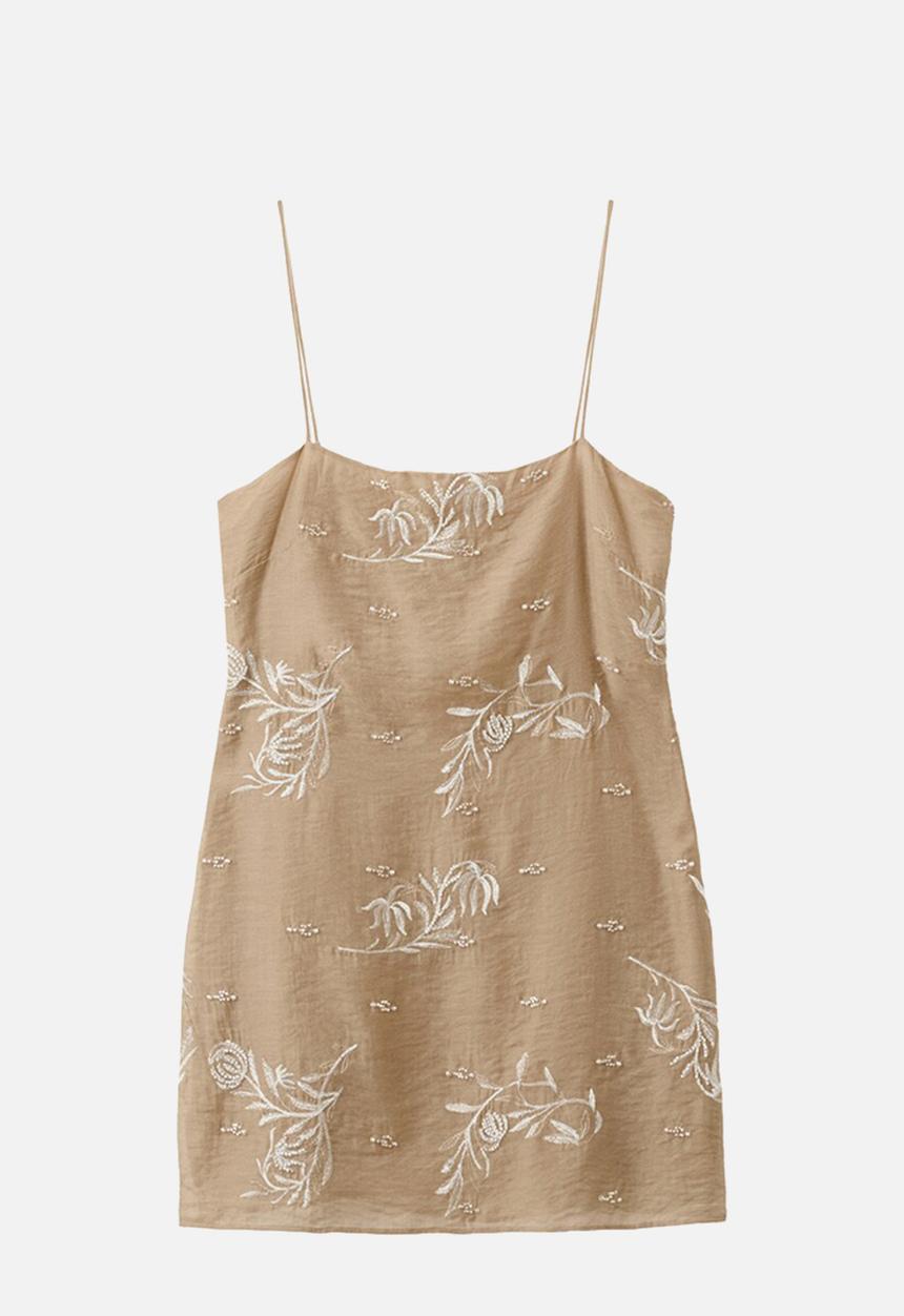 MANGO - Dress just - light beige