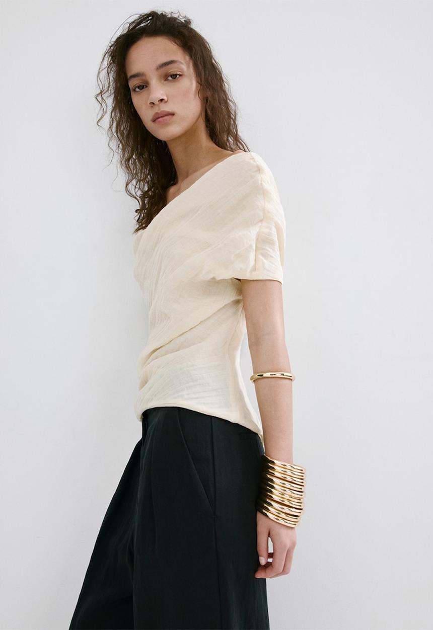 MANGO - Trousers marga - black