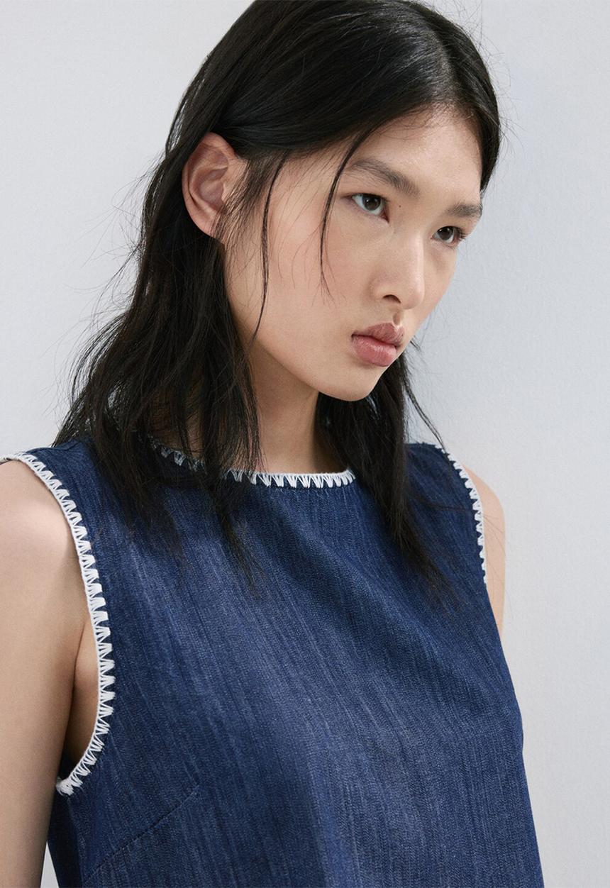 MANGO - Top may - open blue