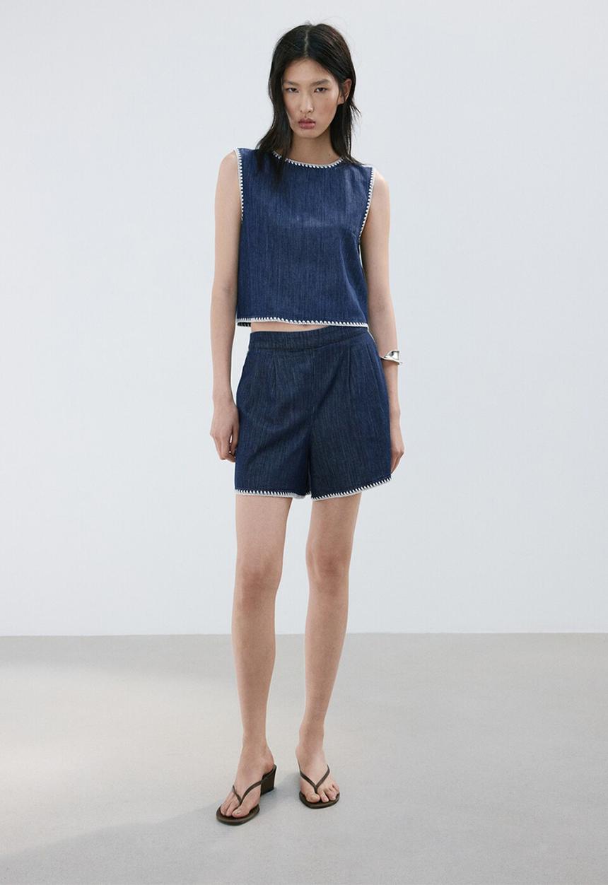 MANGO - Top may - open blue
