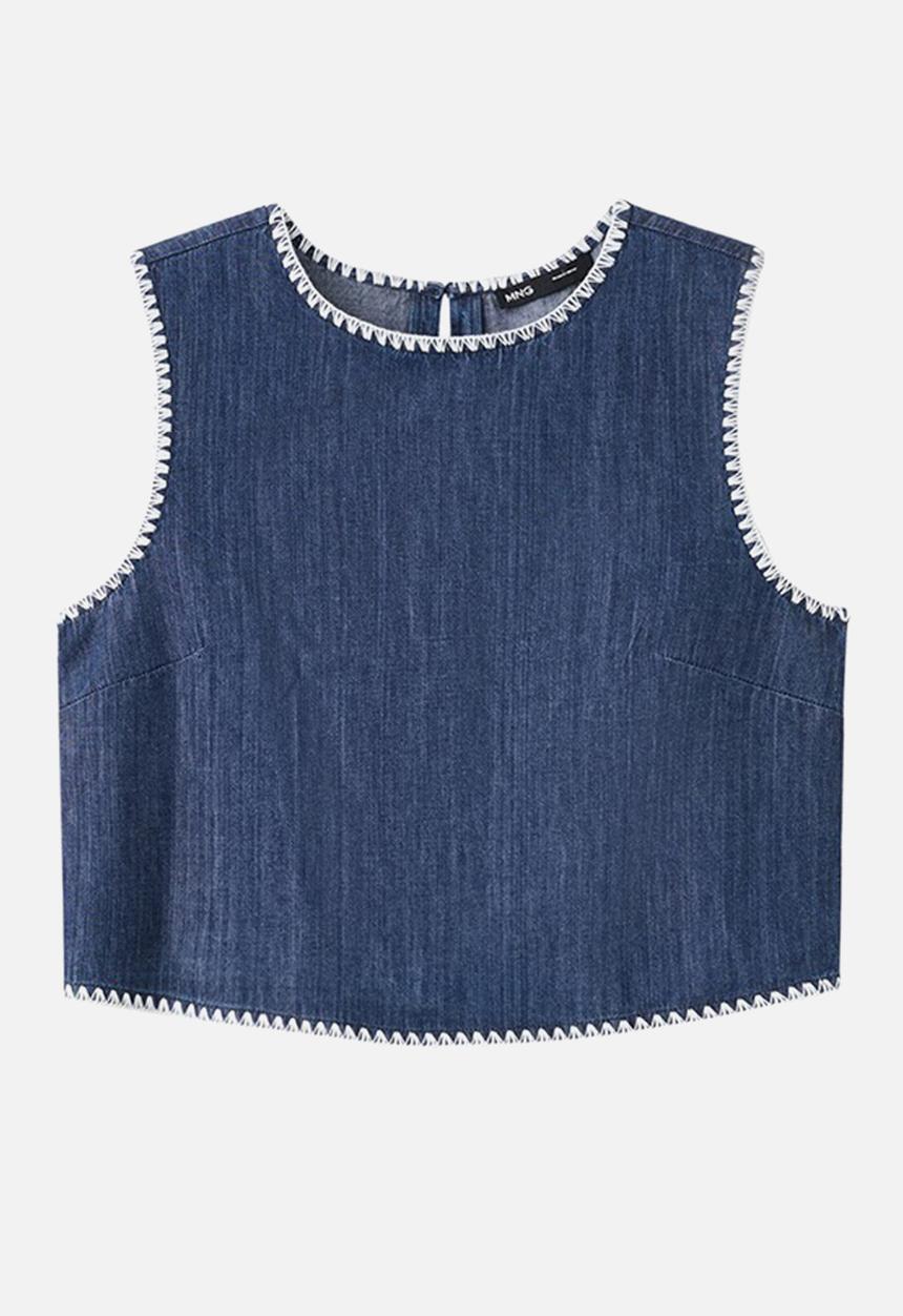 MANGO - Top may - open blue