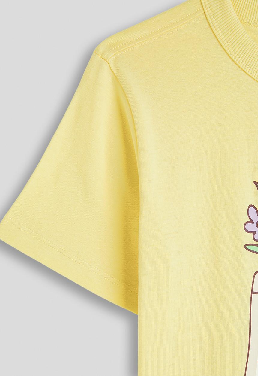 Cotton On - Poppy Oversize Graphic Print Tee - Baby Yellow/Flower run