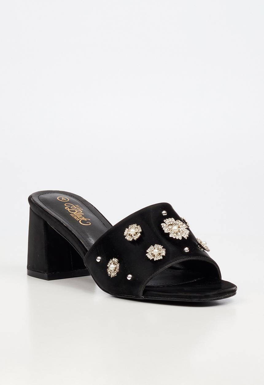Miss Black - Bardot 9 open toe mule - black