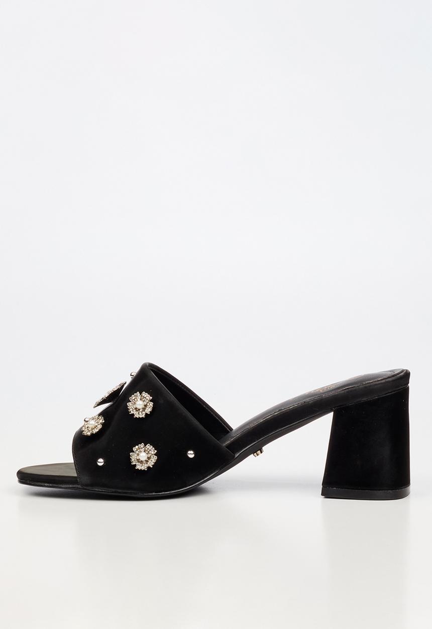 Miss Black - Bardot 9 open toe mule - black