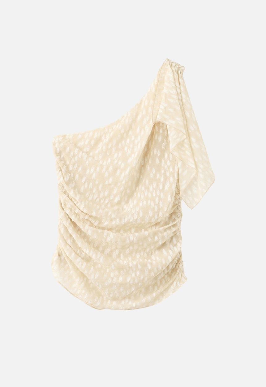 MANGO - Top corinne - light beige