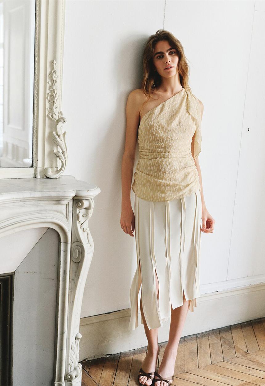 MANGO - Top corinne - light beige
