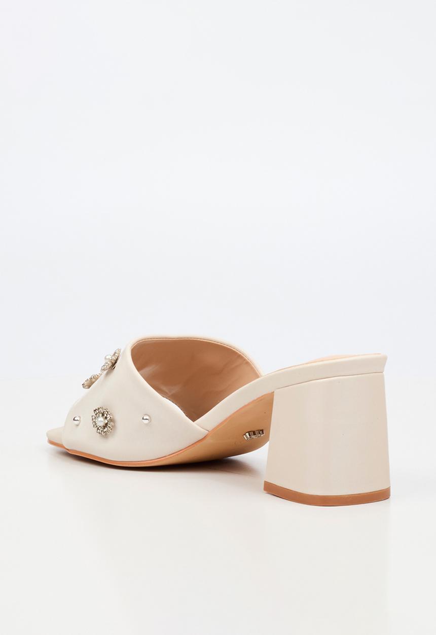 Miss Black - Bardot 9 open toe mule - champagne