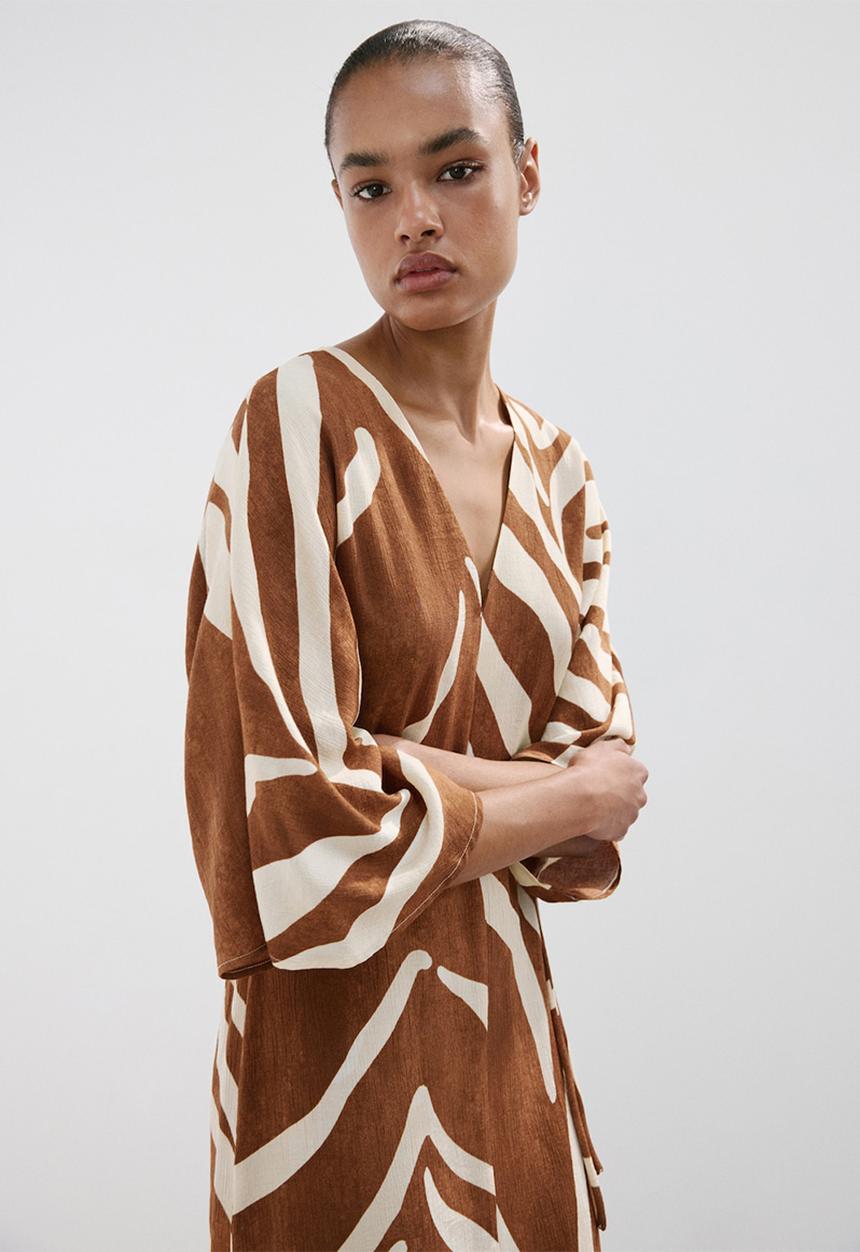 MANGO - Dress karla - brown