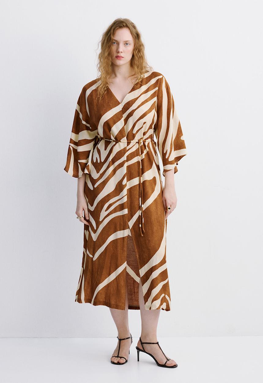 MANGO - Dress karla - brown