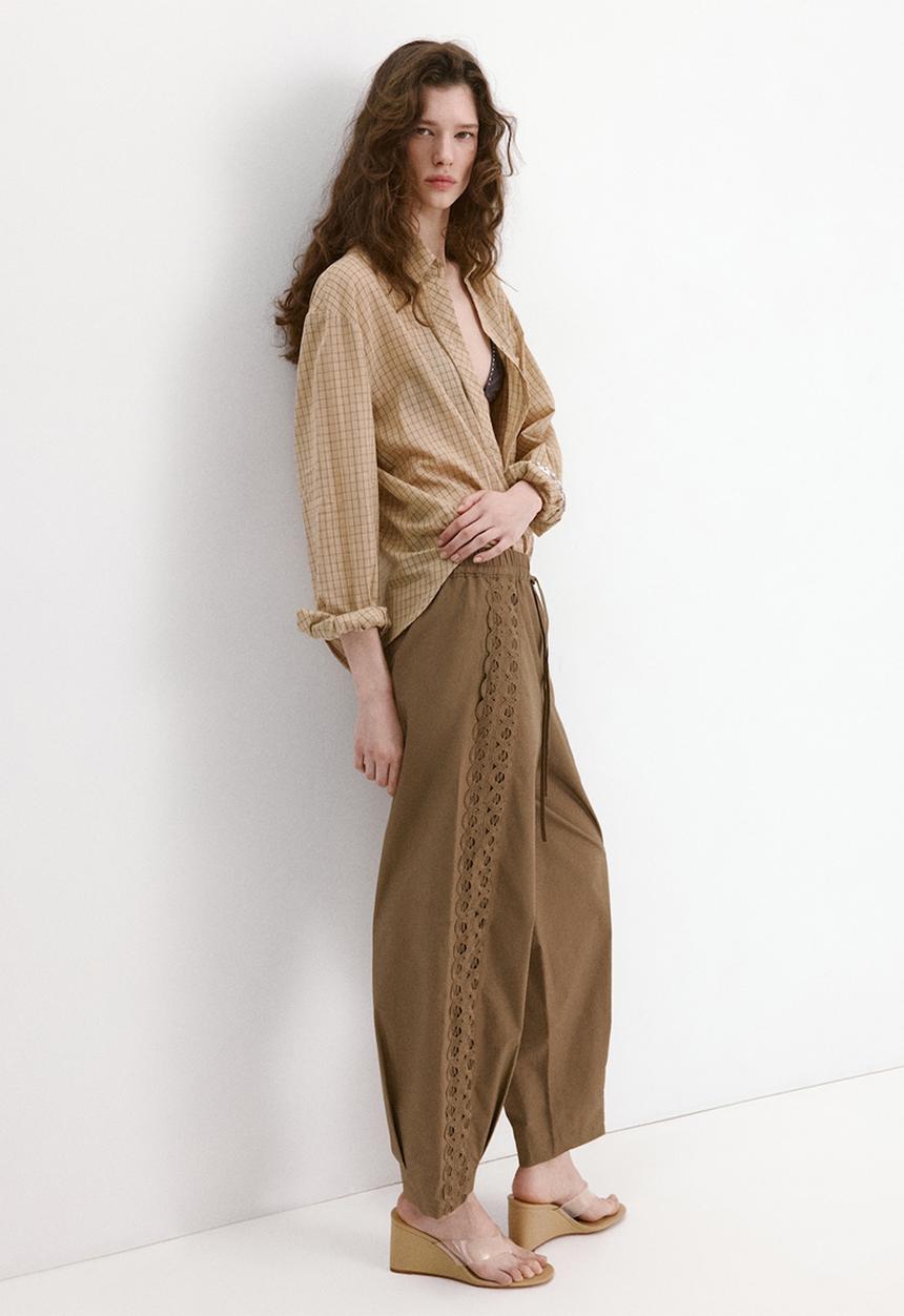 MANGO - Trousers paola - beige/khaki