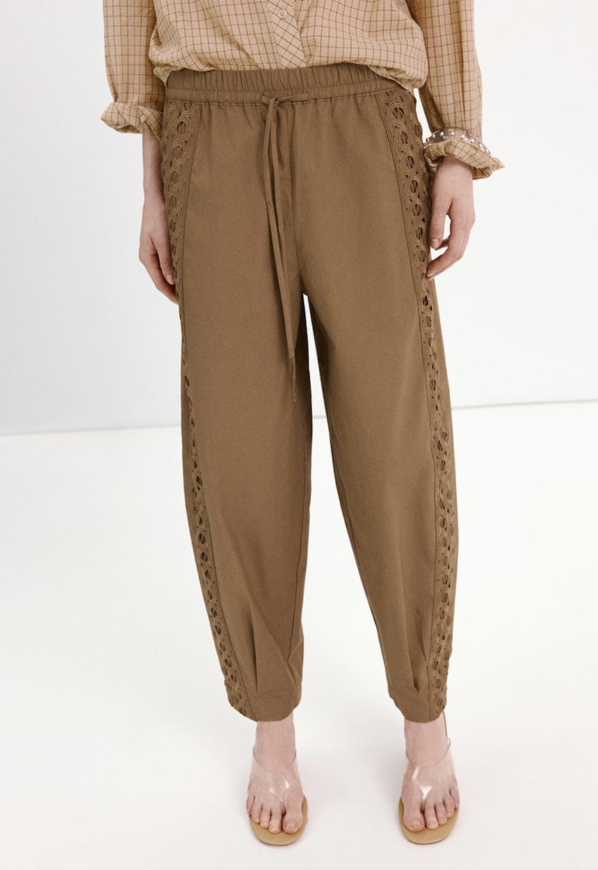 MANGO - Trousers paola - beige/khaki